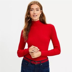 Ann Taylor Loft - Ribbed long sleeve Turtle Neck